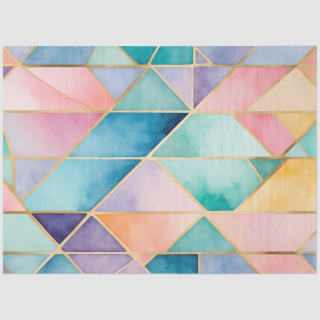 Colorful Stained Glass Art Tissue Paper (Front)