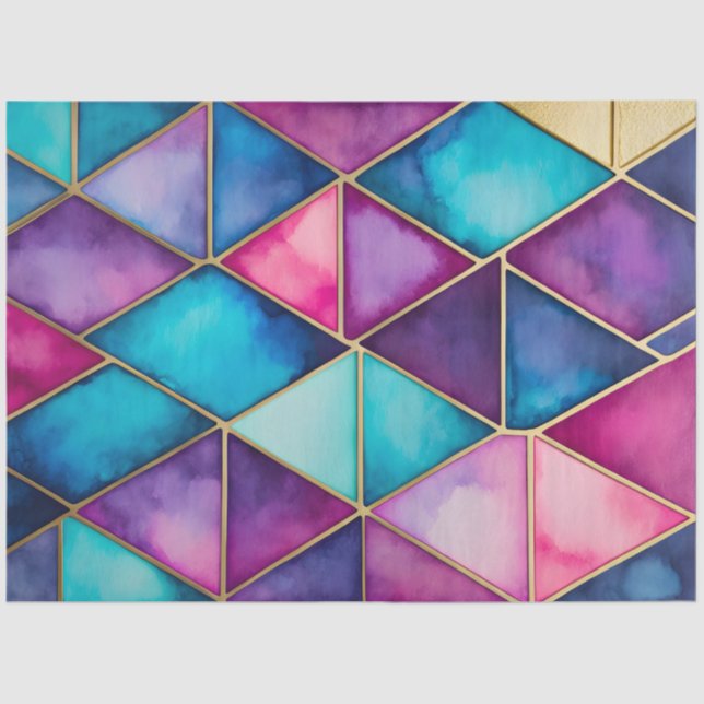 Colorful Stained Glass Art Tissue Paper (Front)