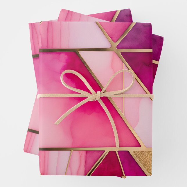 Colorful Stained Glass Art Wrapping Paper Sheets (Creator Uploaded)