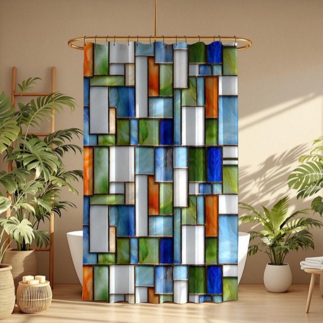 Colorful stained glass geometric pattern (Creator Uploaded)