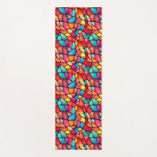 Colorful Stained Glass Pattern background Yoga Mat