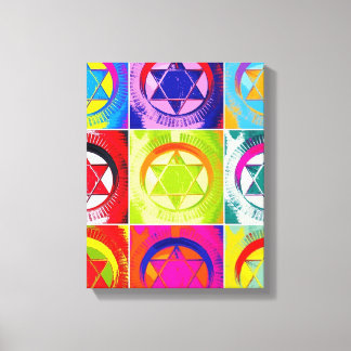 Colorful Star of David Design Print