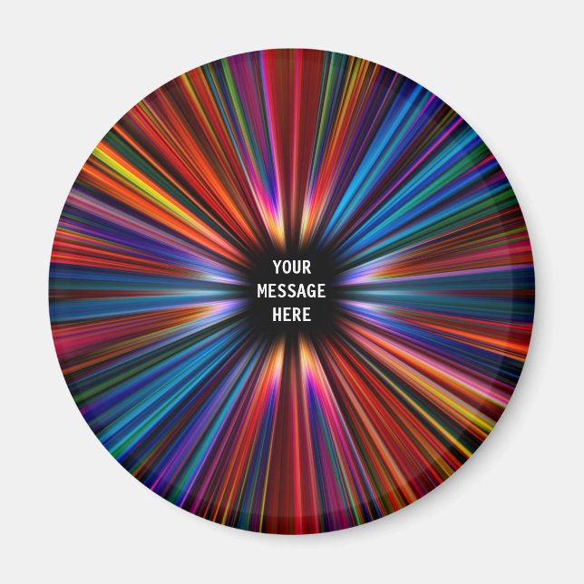 Colorful starburst explosion magnet (Front)
