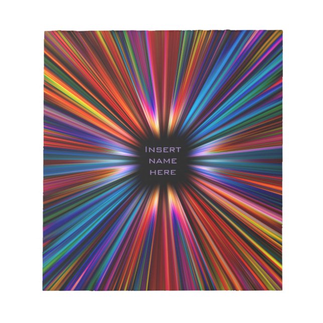 Colorful starburst explosion notepad (Front)