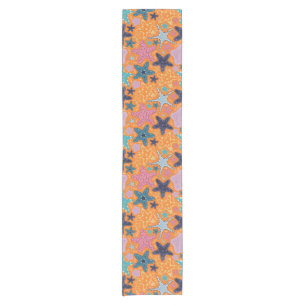 Colorful Starfishes Short Table Runner