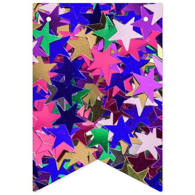 Colorful Stars Bunting Flags (First Flag)