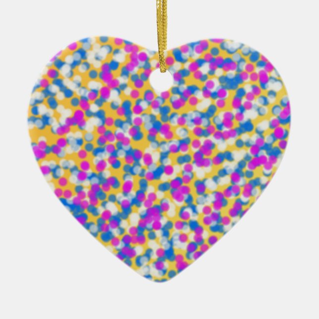 colorful stars ceramic ornament (Front)