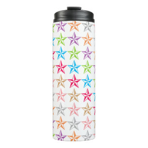 Colorful stars pattern thermal tumbler