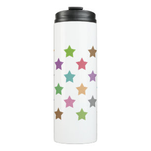 Colorful stars pattern thermal tumbler
