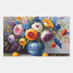 Colorful still life floral bouquet sticker