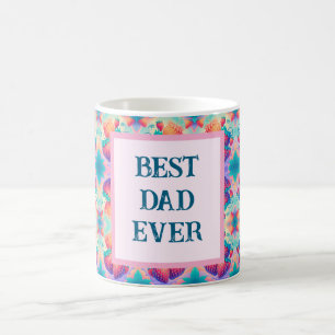 Colorful strawberry with Best Dad Ever Coffee Mug