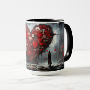 Colorful Street Art Mug - Urban Heartbeat