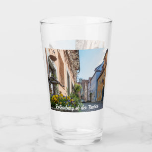 Colorful street in Rothenburg ob der Tauber Glass