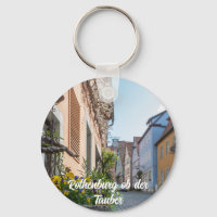 Colorful street in Rothenburg ob der Tauber