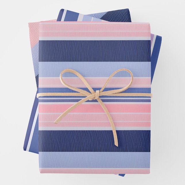 Colorful Striped Fabric Art Wrapping Paper Sheets (Creator Uploaded)