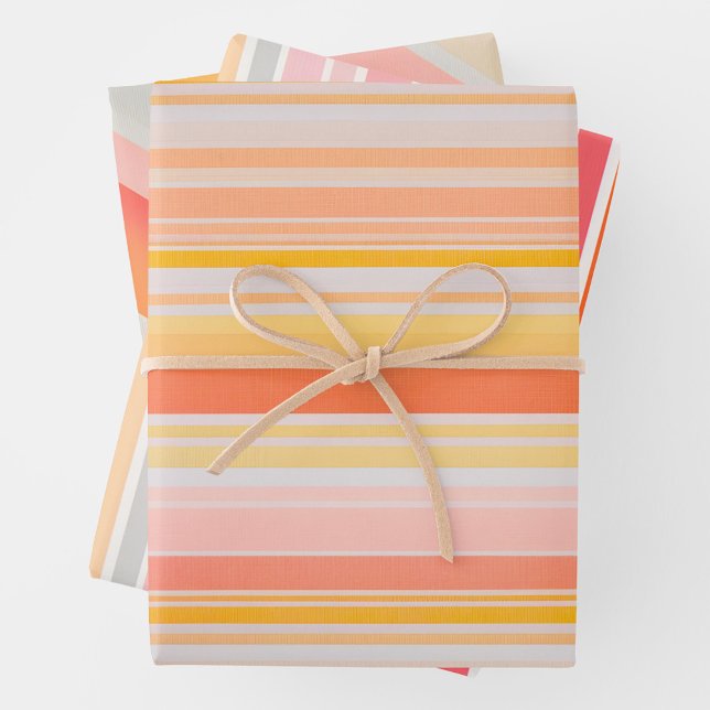 Colorful Striped Fabric Art Wrapping Paper Sheets (Creator Uploaded)