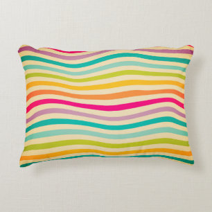 Colorful Striped Seamless Pattern. illustration. b Accent Pillow
