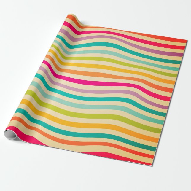 Colorful Striped Seamless Pattern. illustration. b Wrapping Paper (Unrolled)