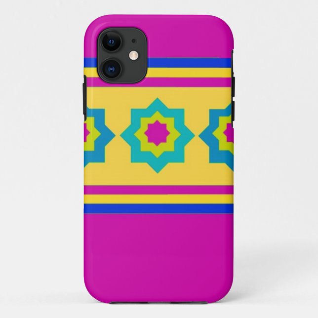 Colorful Stripes and Stars Case-Mate iPhone Case (Back)