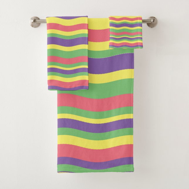 Colorful stripes design   bath towel set (Insitu)