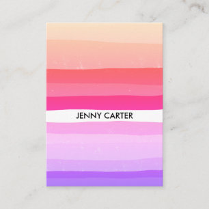 Colorful Stripes Minimalist Cool Business Card