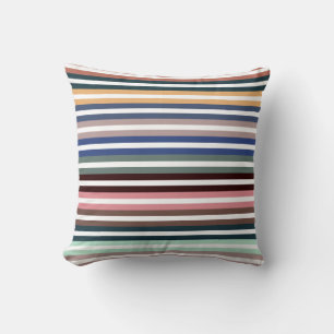 Colorful Stripes Throw Pillow