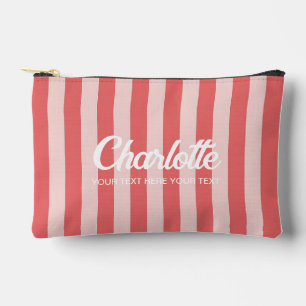 Colorful Stylish Bright Color Minimalist Stripes  Accessory Pouch