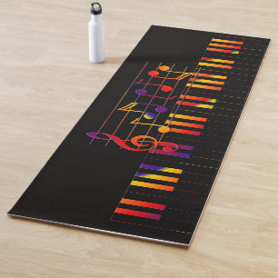 Colorful Stylish Musical Keyboard Yoga Mat