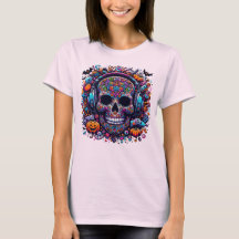 Colorful Sugar Skull Halloween Day of Dead