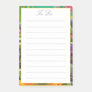 Colorful Summer Flower Garden Borders Post-it Notes