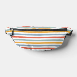 Colorful Summer Surf Aesthetic Horizontal Lines Bo Fanny Pack