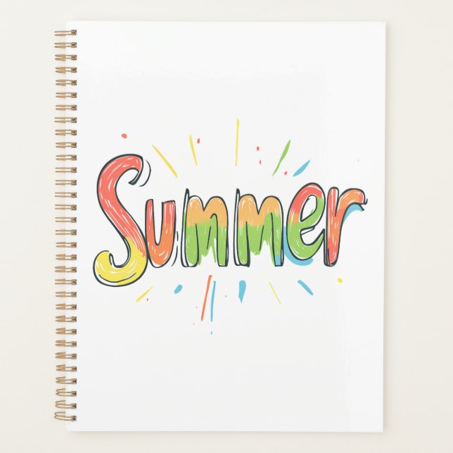 Colorful Summer Text  Planner (Front)