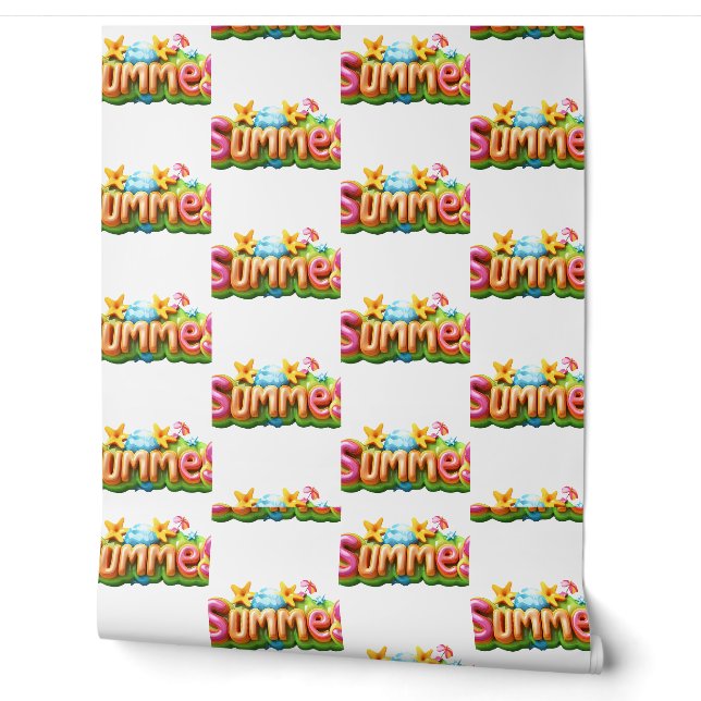 Colorful Summer Text Wallpaper (Unrolling)