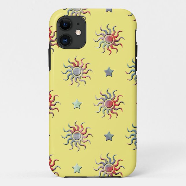 Colorful sun and stars design Case-Mate iPhone case (Back)