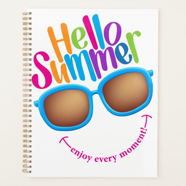 Colorful Sunglasses for Summer Planner (Front)