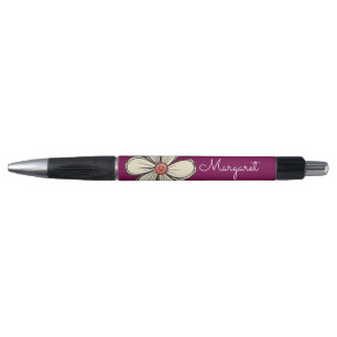 Colorful Sweet Doodle Flower Custom Name Pen
