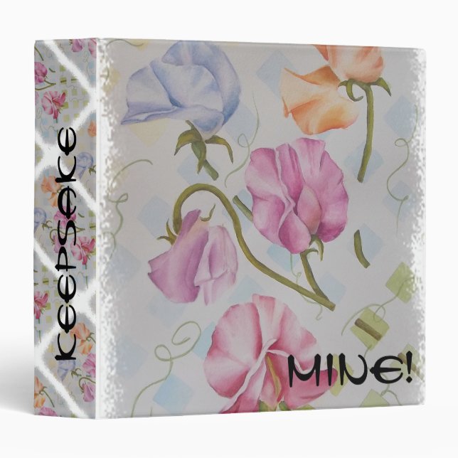 COLORFUL SWEET PEAS BINDER (Front/Spine)