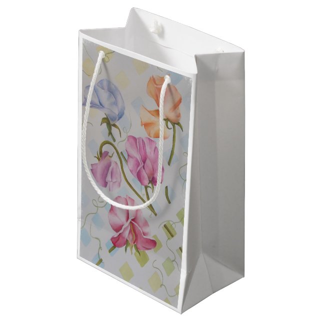 COLORFUL SWEET PEAS GIFT BAG (Front Angled)