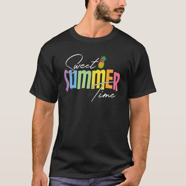 Colorful Sweet Summer Time Graphic T-Shirt (Front)