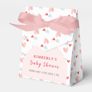 Colorful Sweetheart Arch Valentines Baby Shower Favor Box
