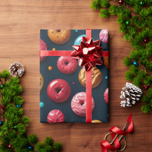Colorful Sweets and Flowers Wrapping Paper