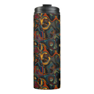 colorful swirl abstract thermal tumbler