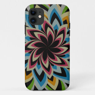 COLORFUL SWIRL FLOWERS  iPhone 11 CASE