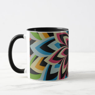 COLORFUL SWIRL FLOWERS   MUG