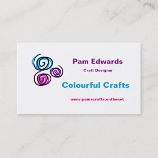 Colorful swirls & text business cards