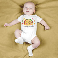 Colorful Taco Bout Cute Baby Girl Funny Text Pun