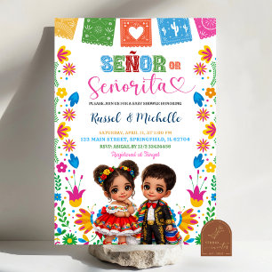 Colorful Talavera Mexican Senor or Senorita Invita Invitation