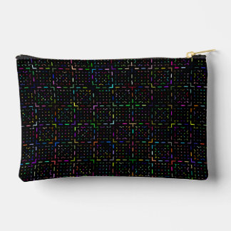 Colorful tech coding electronics pattern accessory pouch