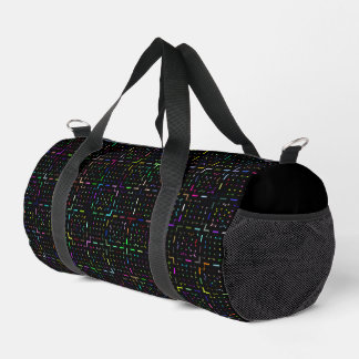 Colorful tech coding electronics pattern duffle bag