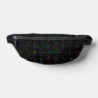 Colorful tech coding electronics pattern fanny pack